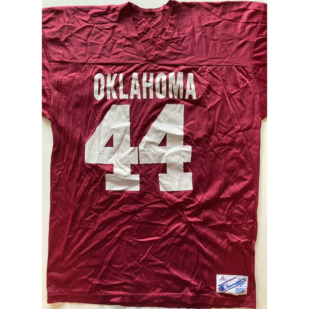 Men's Oklahoma Football Jersey - Champion Made in USA - XL - Red